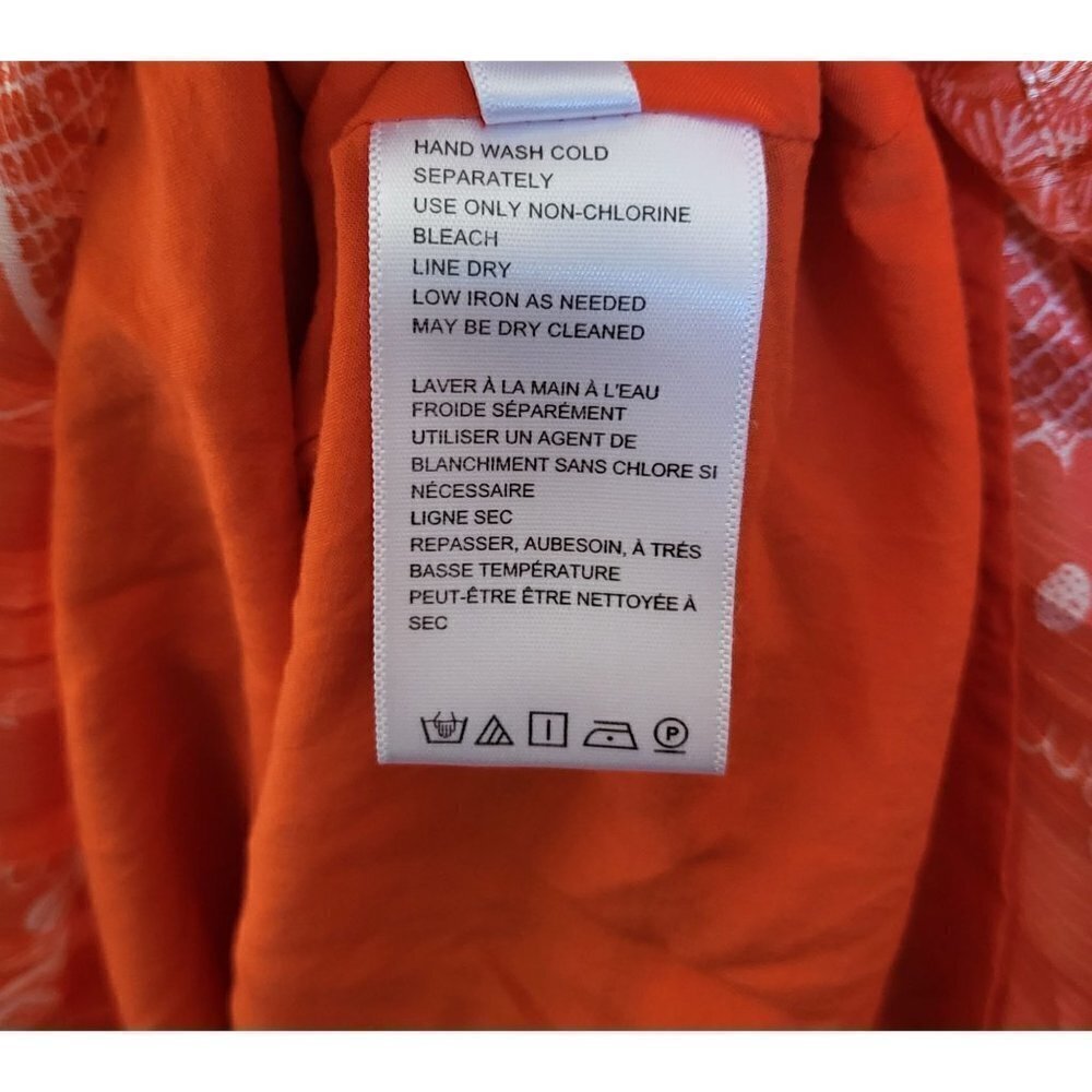 Urban Outfitters Pippa Chiffon Babydoll Tiered Mini Dress Orange Size Women's S - Picture 8 of 8
